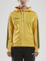 Craft Kapuzenjacke Hoodie Fullzip Pro Control gelb/schwaz Damen